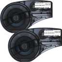 Compatible Label Tape Replacememt for M21-375-499-Black on White 3/8" High Adhesion Nylon Cloth-16' Length-0.375" Width- 2 Pack Compatible with BMP21 Plus/LAB Label Printers