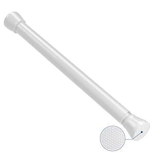 Black Tension rod 16 to 26 Inch Spring Curtain Rods No Drilling Small Rods Adjustable Tension Curtain Rod Expandable Pressure Spring Rod for Doorway,Kitchen