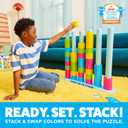 Giant Color Stack Challenge by Relatable - Nappa Award 2025 Winner, Strategy Stacking Game with 50 Puzzles, Backyard & Lawn Activity for Summer Parties, Outdoor Fun for Families & Groups, Ages 6+