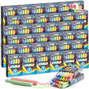 JOYIN 432 Counts Mini Chalk Set for Kids, Non-Toxic Mini Chalk for Boys Girls 3+, School Supplies for Teachers, Goody Bag Fillers, Sidewalk Chalk Party Favors (36 Boxes)
