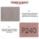 25 PCS Mesh Sandpaper, 2-3/4" x 5" Hook and Loop Net Sanding Sheets, Assorted Grit 80/120/180/240/400, Ideal for Wood, Metal, Automotive Sanding, Anti-Blocking & Dust-Free for Sanding Block