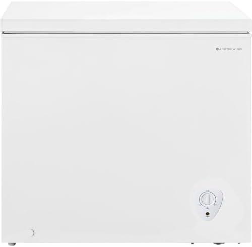 Arctic Wind 7-cu. ft. Compact Chest Freezer, Additional Frozen Storage for Bulk Food, Meat, Ice Cream, for Use in Garage, Office, Mini Bar in White