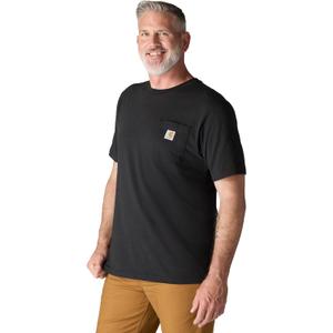 Carhartt Mens Loose Fit Heavyweight Short-Sleeve Pocket T-Shirt (Large, Black)