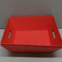 AFOROEOA 10PACK Red Baskets For Gifts Empty, 10x12Thick Kraft Gift Basket with 10 Bows 10 Bags Empty Gift Baskets for Christmas, Easter, Birthdays, Snacks, Farmers Market