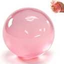 Coconut Oil Squishy Stress Ball, Coconut Oil Ball Formable No-Rebound Coconut Oil Stress Ball, Stress Relief Ball for Adult Calming Desk Decor Anxiety Relief Gifts (Pink Ball)