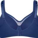 Minimizer Bras for Women Full Coverage Womens T-Shirt Unlined Bra with Underwire for Heavy Breast ((46) 46DD, Navy Blue)
