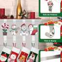 3 x Kalolary Christmas Stocking Holders Set of 4,Christmas Stocking Hanger for Mantle Fireplace Stocking Holder Xmas Stocking Hooks for Mantle Counter Tables Window Fireplace Mantle Christmas Party Decors