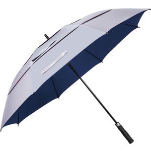 Golf Umbrella Windproof Stick Umbrella Triple-layer Inter-vented Canopy Vented Auto Open 62 Inch
