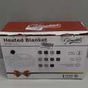 Homemate Electric Blanket Heated Throw - 50x60 Ultra Soft Cozy Flannel Heating Blanket with 10 Fast Heat Levels 8 Hours Auto Off Over-Heated Protection ETL Certification Keep Warm in Home Office (Red-black)