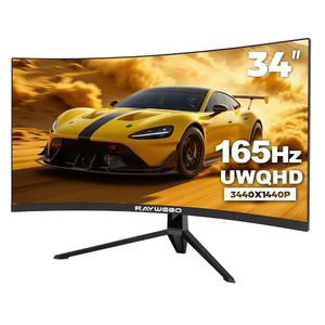 34 Inch Curved Ultrawide Gaming Monitor, UWQHD 165Hz, 1500R | 3440x1440 21:9, 1ms MPRT, HDR, 300 nits, 127% sRGB, 99% DCI-P3, FreeSync, PIP/PBP, HDMI 2.0, DP 1.4
