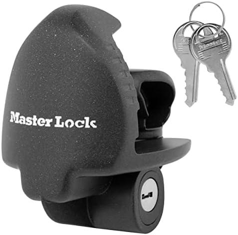 Master Lock Black Universal Size Trailer Hitch Lock, Trailer Coupler Lock for Securing RV’s, Horse Trailers, Tool Trailers and More, 379ATPY 