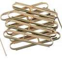 100 Pcs 4 In Mini Bamboo Tongs, Wooden Disposable Cooking Utensils Charcuterie Boards Accessories, Natural Toast Tongs for Cooking and Serving Food/Entertainers