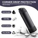 3 x yoelike 2 PCS Wave Silicone Water Bottle Boot for Owala, Anti-Slip Protective Sleeve for FreeSip/Twist/Flip, Watter Bottle Accessories, Bottom Bumper Cover, Dishwasher Safe, BPA Free (Black)