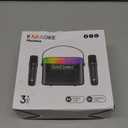 Karaoke Machine for Kids & Adults with Lyrics Display Screen Portable Bluetooth 5.3 Karaoke Speaker with High Power Dual Speakers with Timer White Noise & Night Light Home & Outdoor Party (Black)