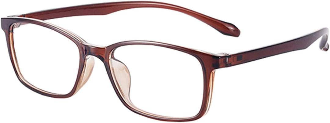 oriopxic Oval Frame Nearsighted Glasses Myopia Distance Glasses Men Women Shortsighted Glasses (-1.5, Brown)