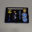 SWANGSA Brand Brass Initial C Wax Seal Stamp Kit, Vintage Elegant Botanical Leaves, Gift Box