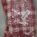 Martha Stewart Christmas Plaid Holiday Decor Jacquard 525 GSM 100% Cotton Hand Towels - Set of 2, Red/White, 2 Reversible Christmas Hand Towels