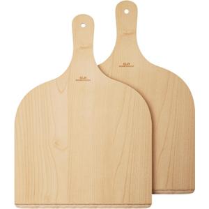 G.a HOMEFAVOR 2 Pack Wooden Pizza Peel - Pizza Paddle Spatula 12 inch with Wood Handle, Oven Accessory for Pizza Making, Large Cutting Board for Transferring Pizza