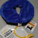 BENCMATE Inflatable Dog Cone Collar Alternative, Soft Dog Cone for Large Dogs and Cats, Neck Recovery ECollar Donut Collar After Surgery (Large, Blue)