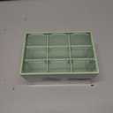 Desk Organizer Box with Nine Compartments Plastic Desktop Drawer Storage Box for Hardware, Beads, Cosmetics, Office, and Craft Storage, Green