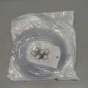 15FT Beer Hose Keg Line Tubing, 3/16 ID Beer Keg Line Beverage Tubing with Hose Clamps, Kegerator Draft Beer Dispensing Hose for Homebrew