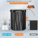 New Upgraded 15'' XL Portable Toilet for Adults, Camping Toilet Tested 500 LBS With Lid & Removable Paper Holder, Portable Potty for Truck Drivers, Camping, RV, Hiking, Car, Tent, Beach, Emergencies