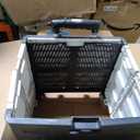 CleverMade Collapsible Crate on Wheels with Handle (35L, 4-Wheel) Collapsible Rolling Cart with Lid, Foldable Utility Cart for Teachers, Groceries, Travel, Office Storage Holds 75 lbs, Cool Gray