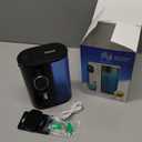 Automatic Mouthwash Dispenser for Bathroom: 20.3Oz Mouth Wash Dispensers with Magnetic Cup Holder, 4 Levels, Wall Mounted, Electric Auto Mouthwash Dispenser for Kids Adults, Bathroom Accessories Black