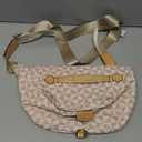 Crossbody Sling Belt Bag - Checkered Fanny Pack Bum Bags for Women Checkered Crossbody Bag Daily Shopping Travel(Beige)