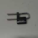 Adjustable Shackle Lock - Code Long Combination Padlock for Gym & School Lockers, Child Proof Sliding Code Locks for Fences, Drawers & Closet (Black)
