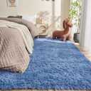 OPPODREAM 4x6 Blue Rugs for Bedroom, Ultra-Soft Fluffy Area Rugs for Living Room, 4 x 6 Shag Carpet for Nursery, Kids, Girl, Boy, Baby, Plush, Fuzzy, Shaggy, Cute Home Decor