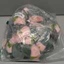 TELDRASSIL 4Pcs(26 FT) Artificial Rose Vine Fake Flower Garland Fake Silk Rose Hanging Vine for Wedding Party Background Arch Garden Background Decoration (Pink)