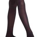 Danskin Girls' Dance Student Footed Tights (Black)