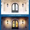 DEWENWILS Motion Sensor Outdoor Wall Lights, 2-Pack Dusk to Dawn Exterior Lantern Fixture, Roman Vintage Wall Mount Waterproof Porch Light, Water Ripple Glass, for Front Door Garage Patio