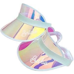Bachelorette Visors Set of 6 | 1 Bride + 5 Babe | Bachelorette Accessories Party Favors | Holographic Retro Sun Visor Bachelorette Visors Set of 6 | 1 Bride + 5 Babe | Bachelorette Accessories Party Favors | Holographic Retro Sun Visor
