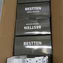 BESTTEN Decorator Receptacle Outlet, 15 Amp Electrical Wall Outlet, Non-Tamper Resistant, Decor Wallplate Included, 15A/125V/1875W, UL Listed, 50 Pack, White