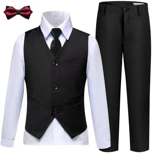 Boys Suits Slim Fit Toddler Tuxedo Suit Set for Teen Boys Communion Dress Clothes Kids Wedding Ring Bearer Outfit 14 Y
