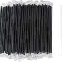 Disposable Black Plastic Boba Straws 9 Inch - 8mm Wide Diameter Individually Wrapped (1200 Count Bulk) for Bubble Tea, Smoothies, Milkshakes - BPA-Free & Durable, Elegant for Parties, Cafes, Home Use