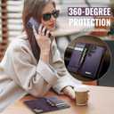 Wallet Case for Samsung Galaxy S26 Ultra Compatible with Magsafe, 2-in-1 PU Leather Flip RFID Blocking Card Holder Stand Shockproof Magnetic Detachable Cover for Galaxy S26 Ultra, Purple