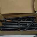 Veehoo Outdoor Elevated Dog Bed Large Sized Dogs, XL Cooling Raised Dog Cots Beds Training Platform Off Ground Hammock with Breathable Mesh, No-Slip Feet, 49"x33", Black Silver