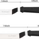 Angled Icing Spatula, Stainless Steel Offset Spatula, Cake Spatula Set of 2 Black 6, 8 inch Blade