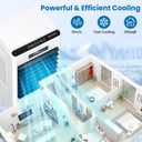 Portable Air Conditioners, 3-IN-1 Evaporative Swamp Air Cooler 8L, Windowless Portable AC with Remote, Fast Cooling, 7H Timer, Oscillation 90, 3 Modes Air Conditioner Portable for Room Bedroom(Black)