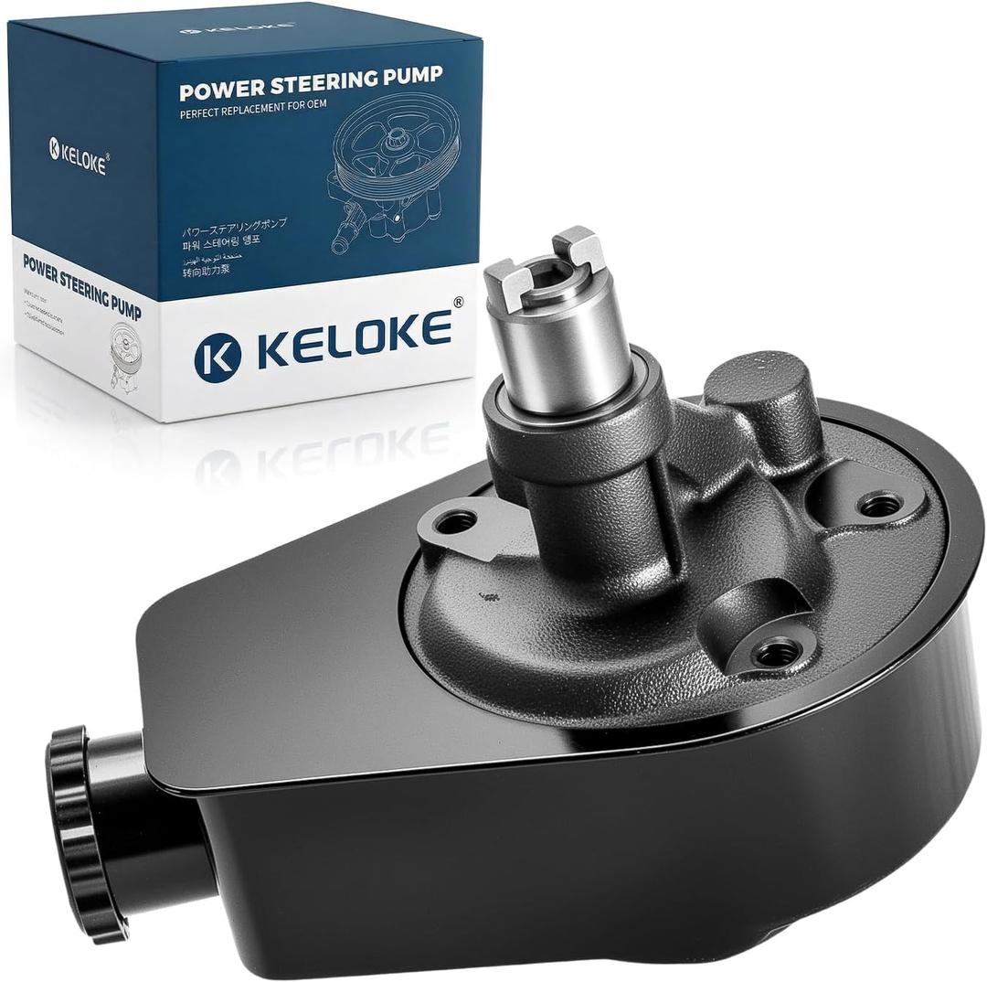 KELOKE Power Steering Pump with Reservoir, Compatible with Dodge Ram 2500; Ram 3500, 1997-2002, L6 5.9L Diesel, Replace# 968002 4883960AA 4883960AB