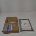 NearMoon Hand Towel Holder with Balanced Marble Base, SUS304 Stainless Steel Stand Towel Ring L Shape Hand Towel Rack Free-Standing Towel Bar for Bathroom Kitchen Countertop(Double Rod Brushed Nickel)