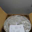 17.7" Modern Drum Chandelier, 2-Layer Linen Pendant Light Fixture