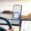 Phone Mount for Tesla Model y Model 3 Accessories 2024, for Magsafe Strongest Magnetic Tesla Phone Mount for Tesla Model 3/Y/Cybertruck Screen, Non-adhesive for Tesla Phone Holder Fits All Phone