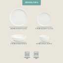 Gibson Home Oslo Dinnerware Set for 4, 16-Piece White Porcelain Plates and Bowls Ceramic Dish Set | Microwave & Dishwasher Safe