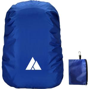 Waterproof Backpack Rain Cover (45-65L), Heavy-Duty Nylon Pack Cover with Upgraded Double Adjustable Closure System and a Carry Pouch for Hiking, Cycling. Durable and Lightweight.