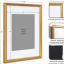 Kate and Laurel Adlynn Wall Picture Frame Set, 11" x 14" matted to 8" x 10", Gold, Set of 4