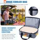 Chilled Portable Snackle Box Container, Beach Essentials for Summer, Divided Serving Tray with Reusable Ice Pack & Insulated Bag, Snack Containers for Road Trip Charcuterie Snack Picnic